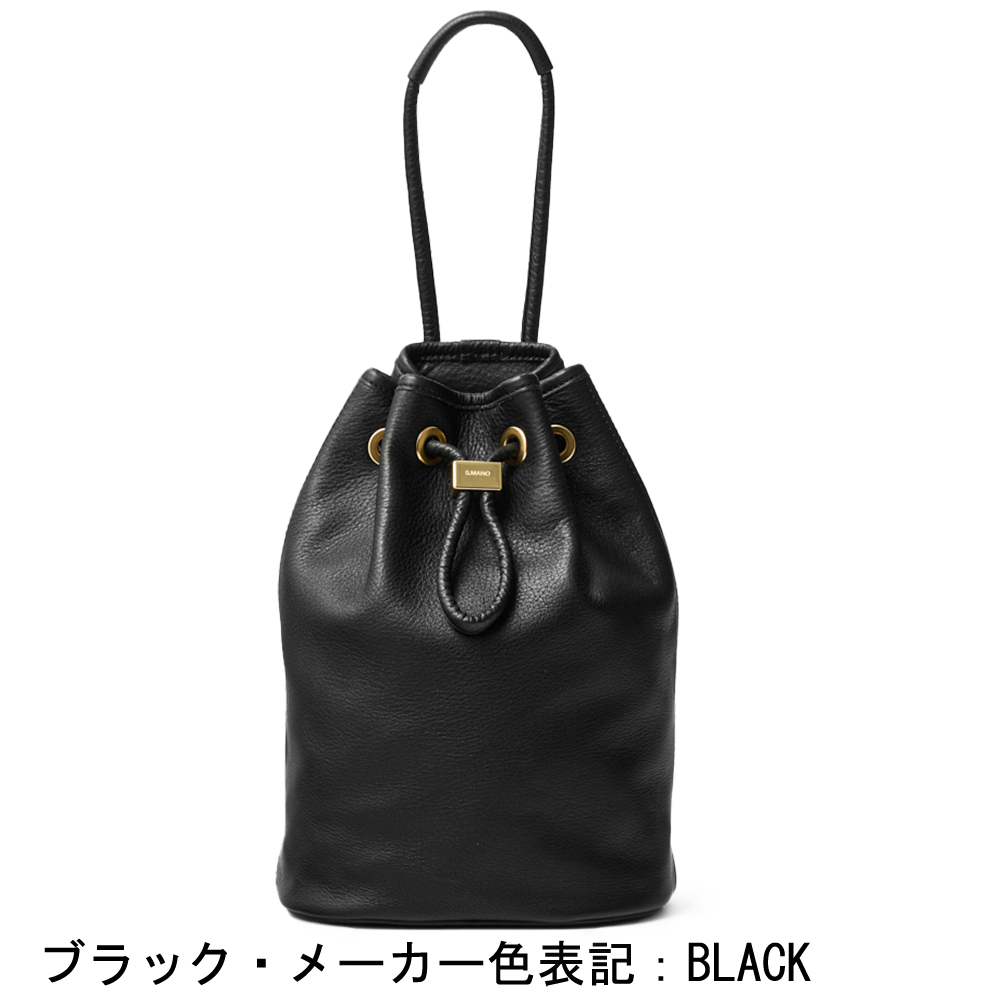 エスマーノ バッグ 牛革 イタリアンレザー 巾着型 ワンショルダーバッグ S.MANO SMN002 SMN DRAWSTRING BAG SMALLの画像