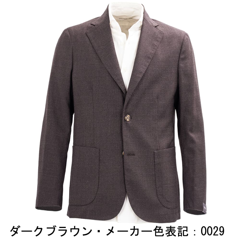 バルバ ジャケット メンズ ウール ホップサック シングル シャツジャケット BARBA EASY JAP MONO 51065 BARの画像