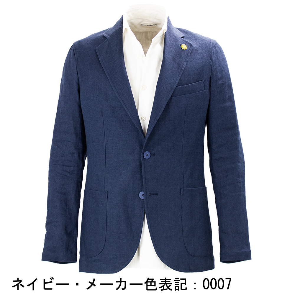 ジャンネット ジャケット メンズ リネン 2B シングル シャツジャケット GIANNETTO CORALLO JACKET 61836 6103-836CORA GNT 0007の画像