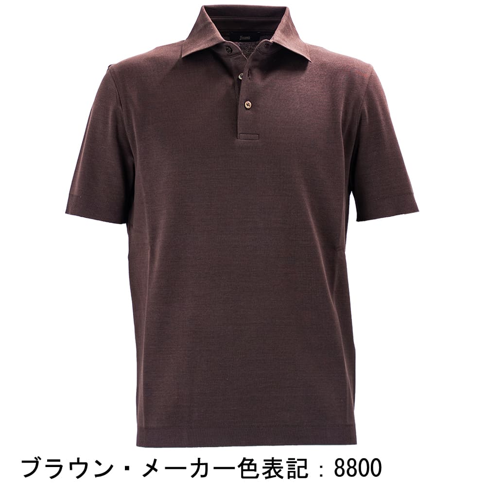 ヘルノ ポロシャツ メンズ  コットン 半袖 ニットライクジャージーポロシャツ HERNO JPL00125U HER 52059の画像