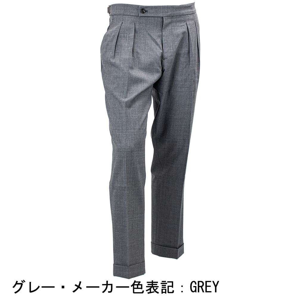 ベルウィッチ パンツ メンズ サマーウール 2タック スラックス スコッチ BERWICH SCOTCH BRW VB101の画像