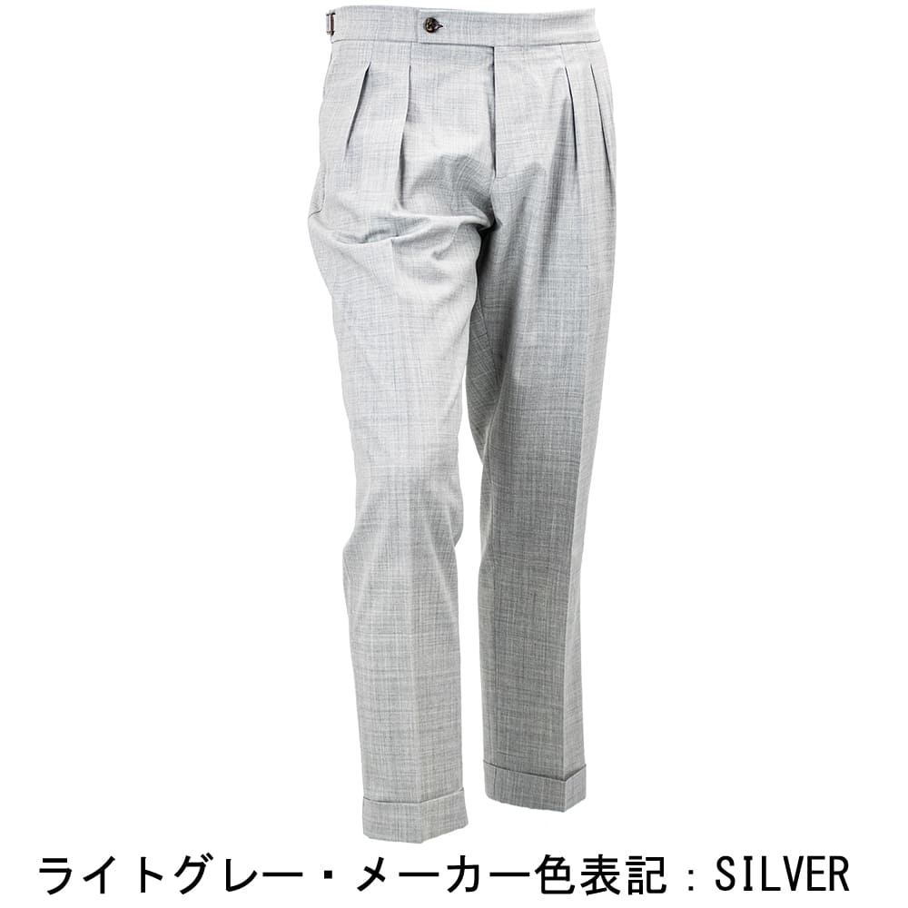 ベルウィッチ パンツ メンズ サマーウール 2タック スラックス スコッチ BERWICH SCOTCH BRW VB101の画像