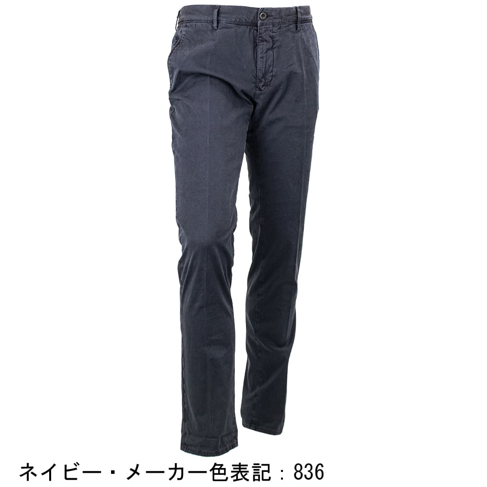 インコテックス パンツ メンズ ストレッチ スリムフィット ガーメントダイ テーパード ギャバジンチノパン INCOTEX SLACKS 18S100 INC 40600の画像