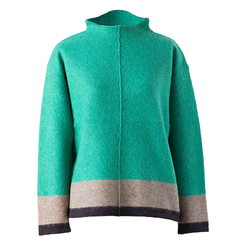 『 ヤク100％センターシームアクセントボーダープルオーバー（セーター） 』 ミセスのセーター 大人のセーター リラックスセーター 40代 50代 60代 |  | 04