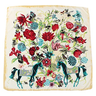 シルク タッチ スカーフ レディース 春 夏 秋 冬 用 サテン 生地 馬