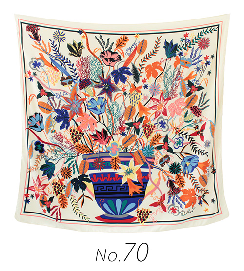 シルクタッチ スカーフ 正方形 130cm 大判 レディース プリント