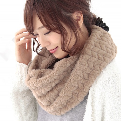 ファー スヌード レディース メンズ 冬 用 フェイクファー 輪っか状