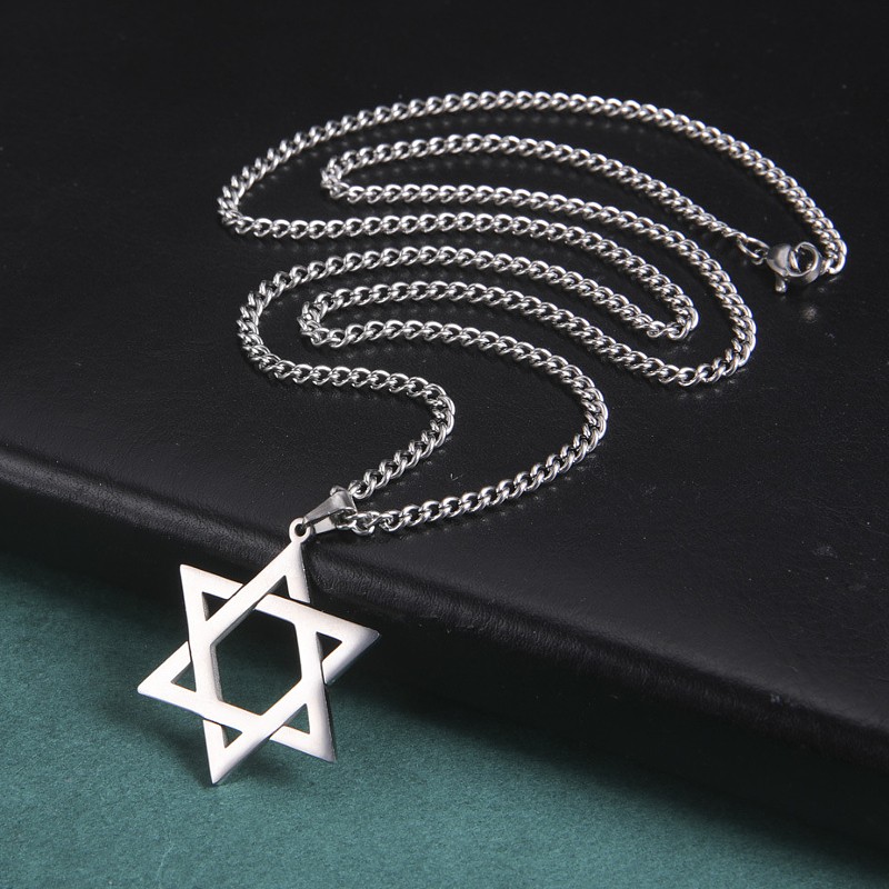 ネックレス メンズ 六芒星 ヘキサグラム 星 サージカル ステンレス