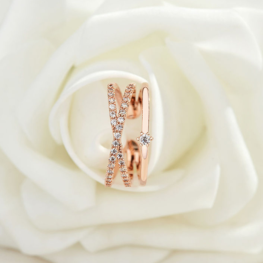 指輪 リング レディース ピンクゴールド プラチナ フリーサイズ シルバー925 AAAA ジルコニア ロジウムコーティング仕上げ アレルギー対応 30代 40代 50代 |  | 01