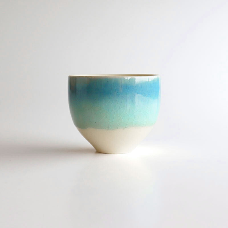 MURANO ムラノ 金彩 ターコイズブルー デザートカップ お碗 SAKUZAN 【作山窯-SAKUZAN-】藍 グラデーション 煎茶 カップ 作