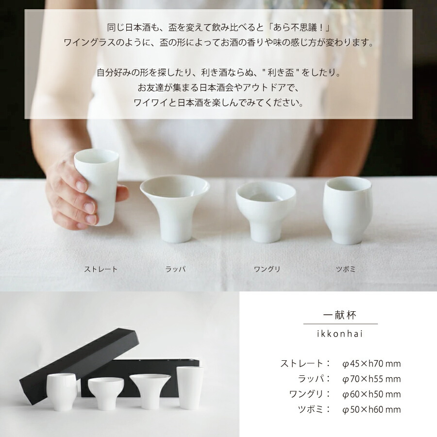 一献杯】 Ikkonhai 盃 ミニ 4個セット カネコ小兵 杯 盃セット : Lala