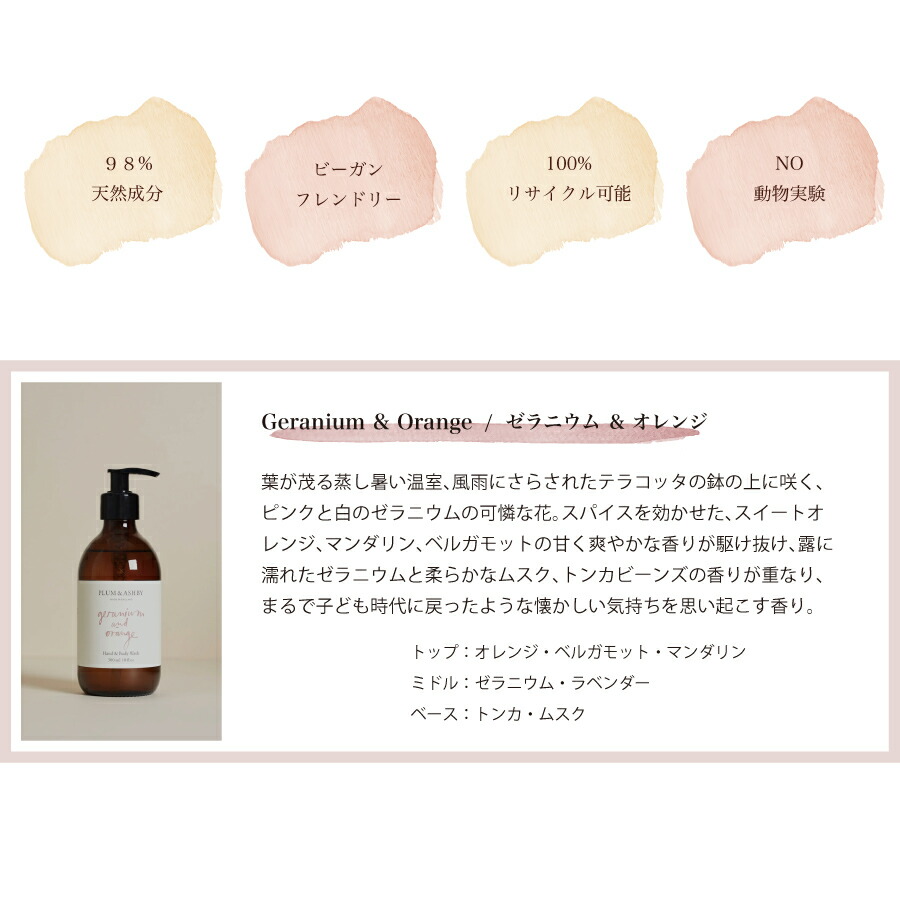 PLUM＆ASHBY】プラム＆アシュビー ハンド＆ボディウォッシュ 300ml