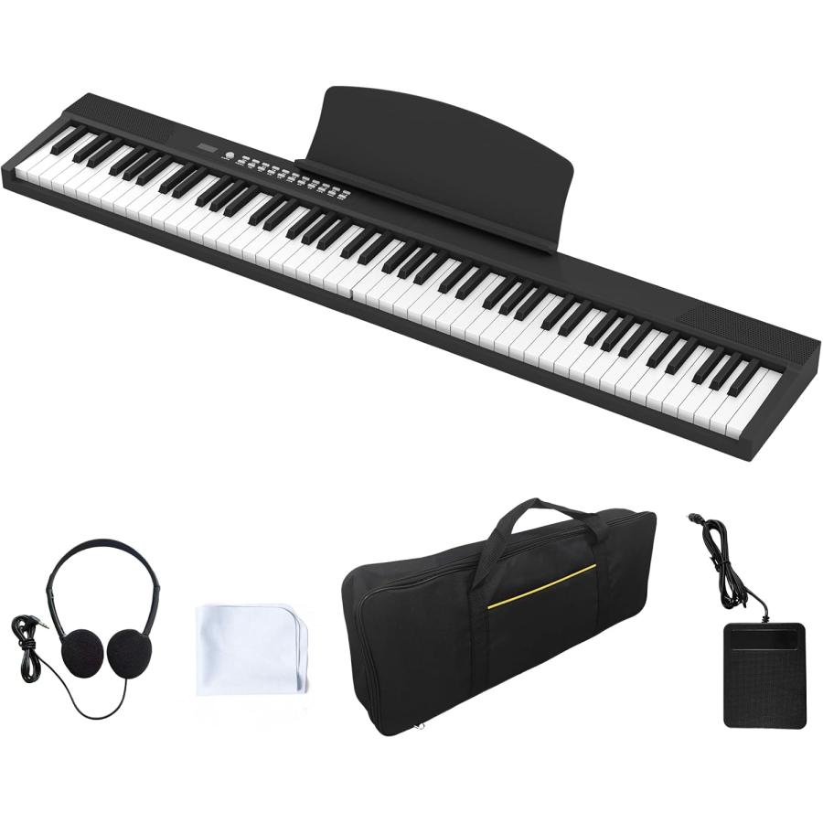 電子ピアノ 88鍵盤 折りたたみ Bluetooth MIDI対応 軽量 コンパクト