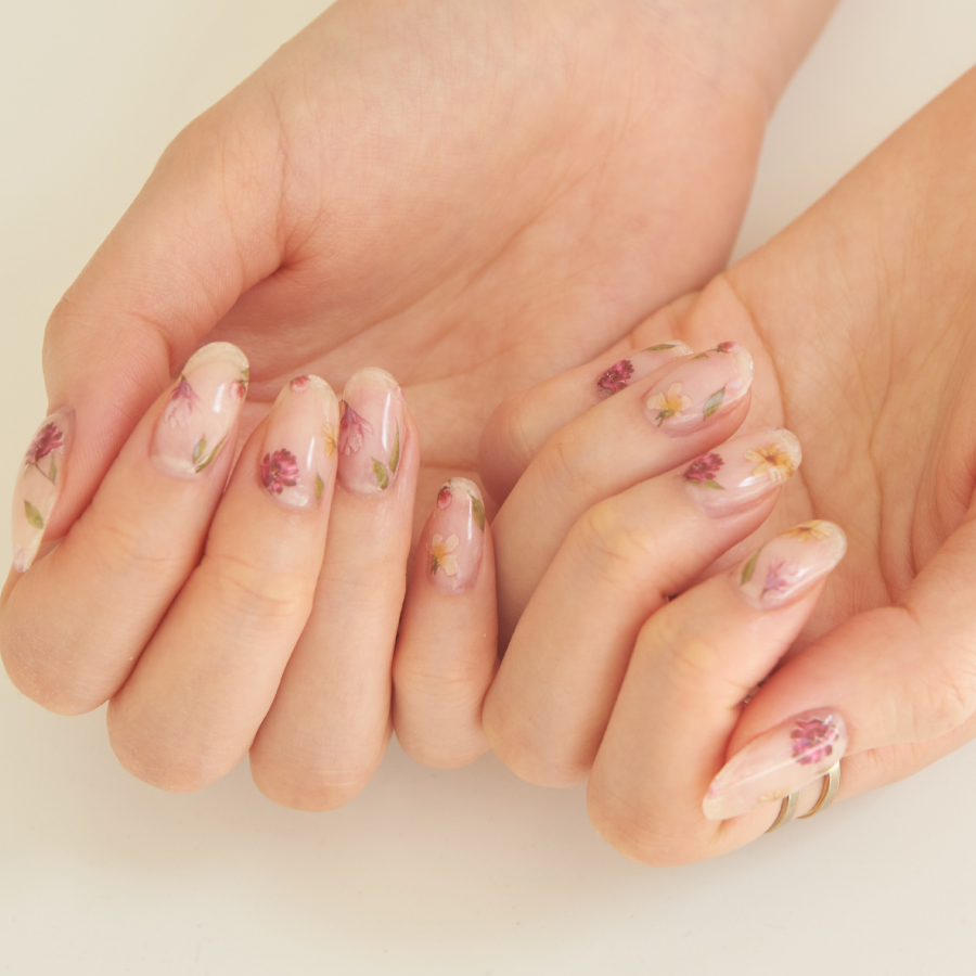 てなグッズやてなグッズやEDGEU（エッジユー）ジェルネイルシール 硬化 貼って固める ENA519 PAINTING FLOWER ジェルネイル 