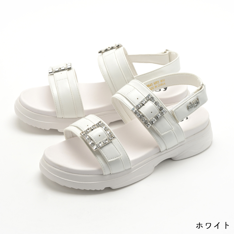 algy（アルジー） ビジューベルトサンダル キッズ スポサン サンダル