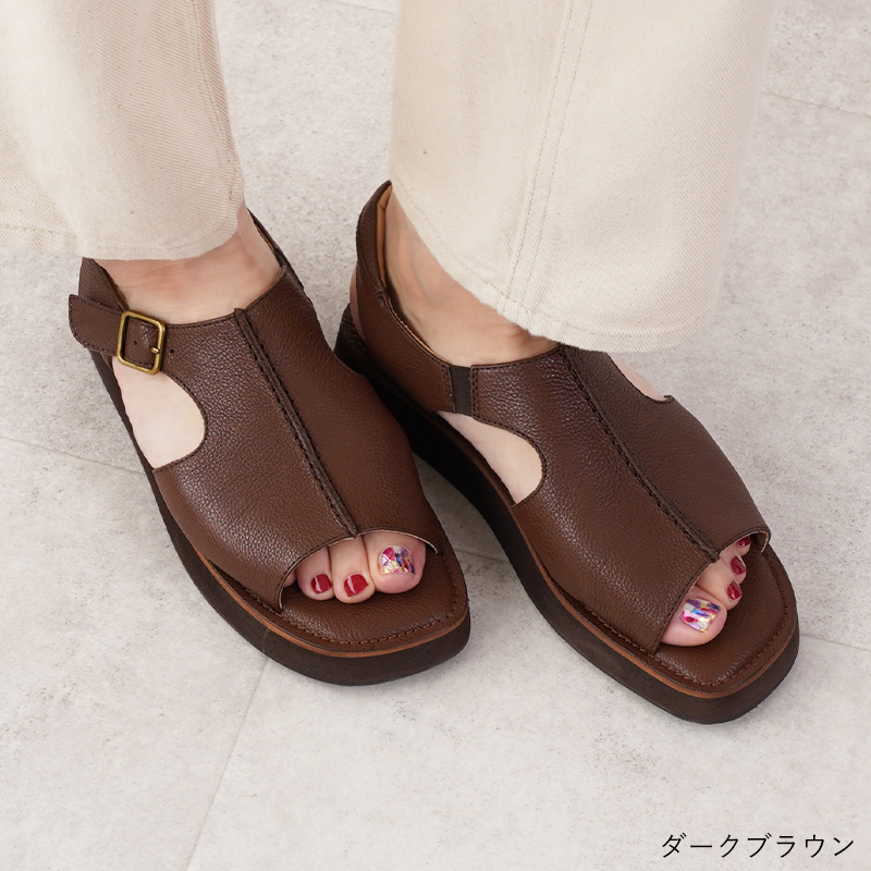 ing ‼️柔らかい本革‼️脱げないミュールサンダル　price 17050円 S-LL やわらか本革ミュールサンダル／ダークシルバー | gr.