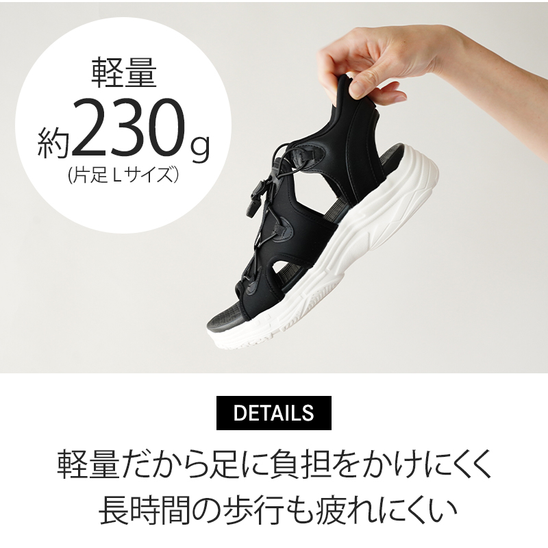 スニーカーサンダル　　　24.5㎝ ハンズフリー サンダル レディース スニーカーサンダル 4cmヒール 痛く