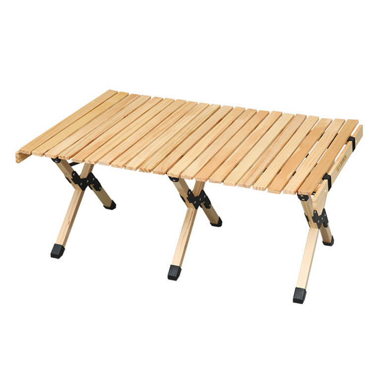 アウトドアテーブル 90 ウッドテーブル 折りたたみ ロールテーブル キャンプテーブル 木製 ソロキャンプ 軽量 BBQ レジャーテーブル  ローテーブル インテリア