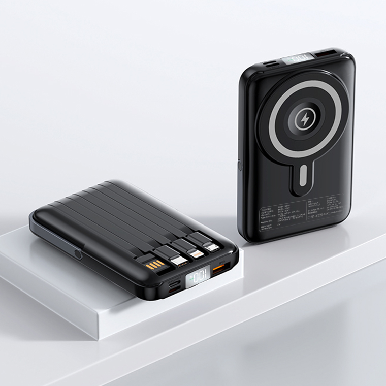 モバイルバッテリー Magsafe 急速充電 20000mAh ケーブル不要 電量表示