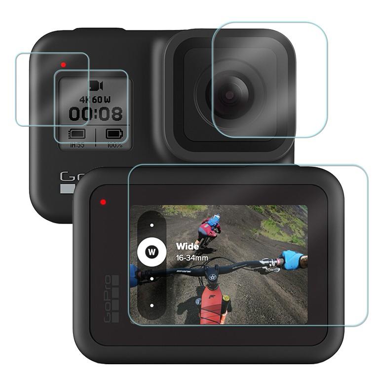 GoPro Hero10 Black 保護フィルム 4枚入り ゴープロ9 ガラスフィルム 強化ガラス 硬度9H レンズ保護 液晶保護 傷つき防止 割れにくい GoPro Hero9