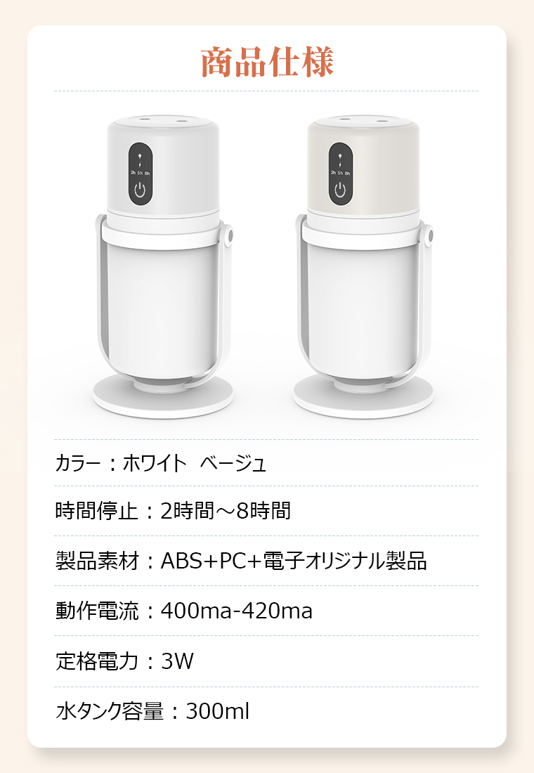 卓上加湿・噴霧器【安心2年保証】 限定10%OFFクーポン コードレス 加湿器 卓上 超音波式 小型 卓上加湿器