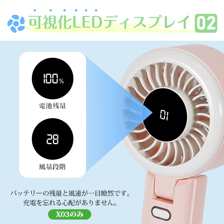 2980→1980円更に5%OFF ハンディファン 冷却プレート 瞬間冷却 強風 2000mAh 卓上扇風機 折りたたみ 携帯 扇風機 小型 静音 卓上 USB充電式 手持ち カナビラ付 |  | 15
