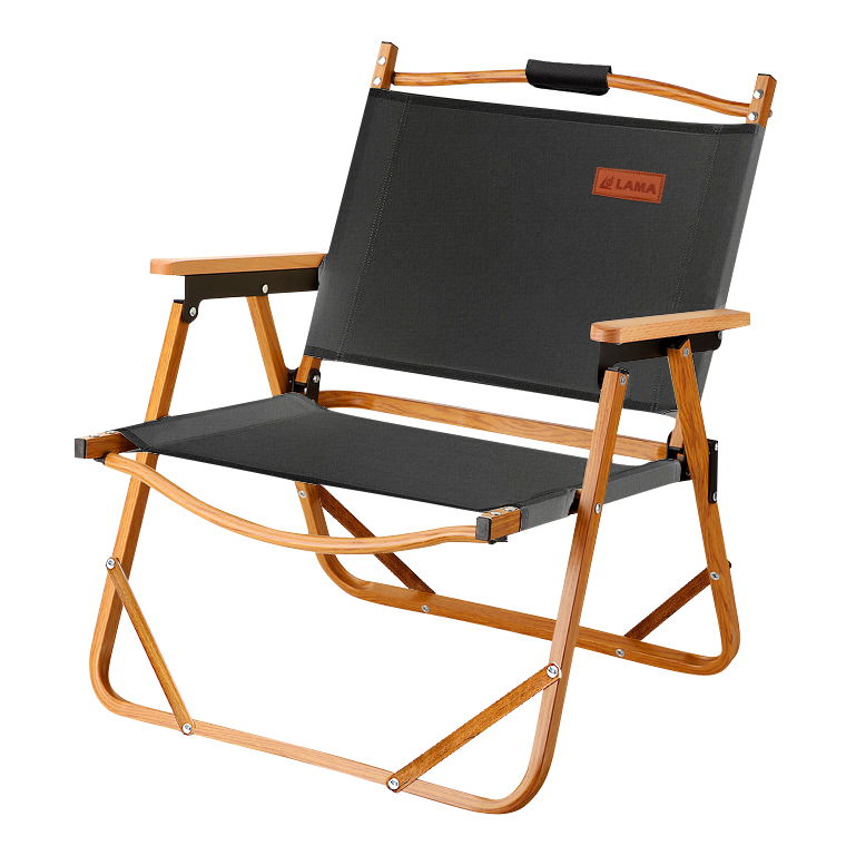 アウトドアチェア 2脚セット 軽量 折りたたみ フォールディングチェア 焚火 キャンプチェア 折り畳み椅子 簡単組立 ローチェア 木製 釣り BBQ ウッドチェア｜lama｜02