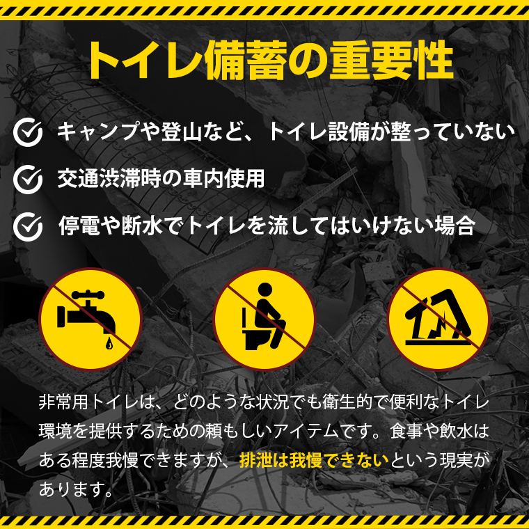 25%OFFクーポン／ 簡易トイレ 防災 50回分 非常用トイレセット 災害用