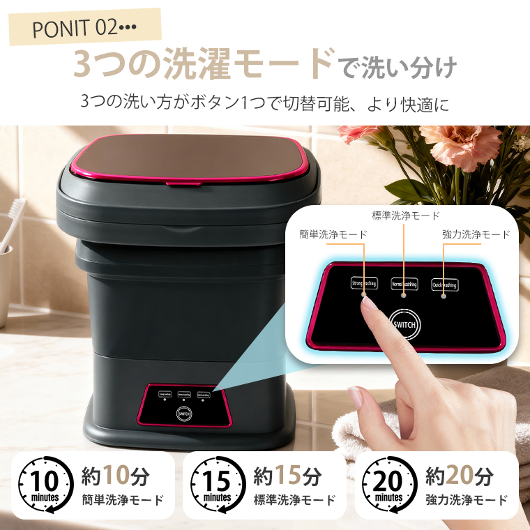 6980→6580更に5%OFF ミニ洗濯機 13L 折りたたみ洗濯機 一人暮らし 小型洗濯機 分け洗い ポータブル 洗濯機 コンパクト バケツ型 簡易洗濯機 靴下 下着 布巾 関連画像5