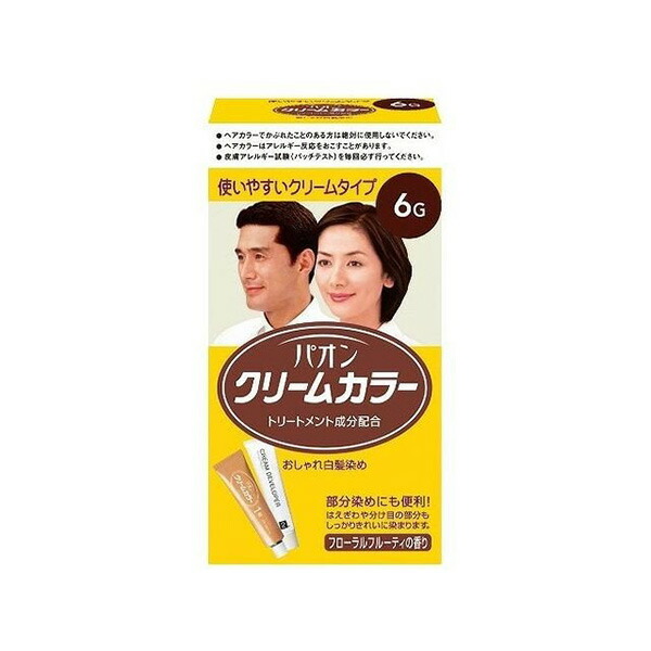 パオン クリームカラー 6G 自然な褐色 セルフカラー ヘアカラー セルフ