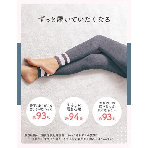 メディキュット フワッとキュッと パジャマ レギンス ネイビーグレー L