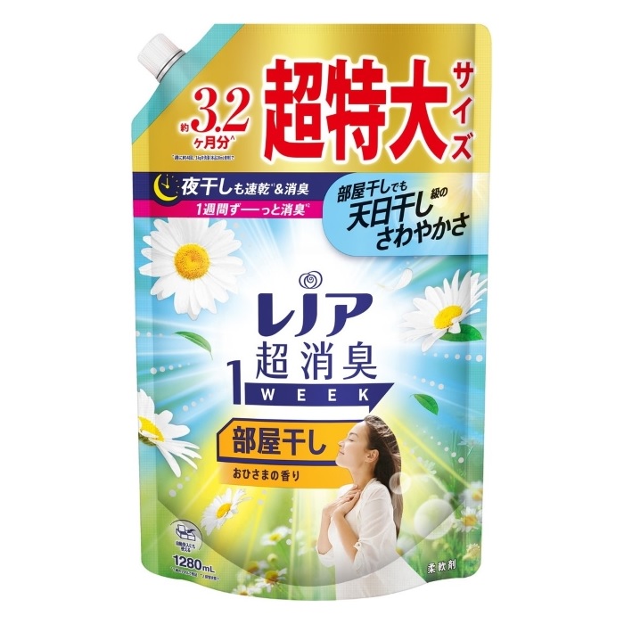 レノア超消臭1WEEK 部屋干し用 おひさまの香り つめかえ 超特大サイズ