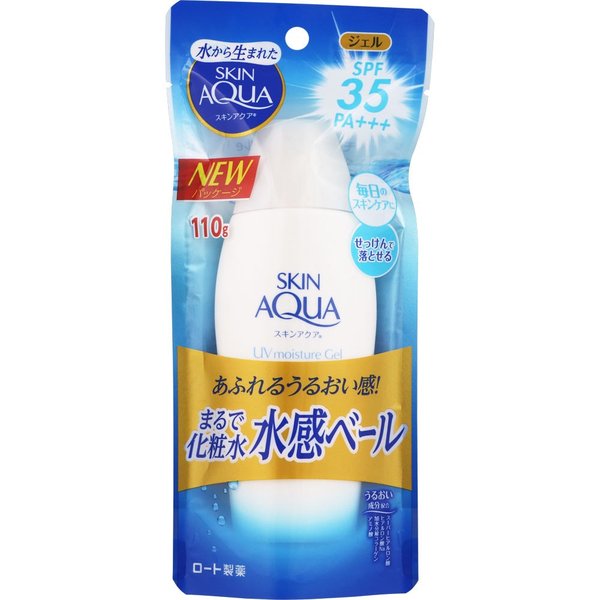 スキンアクア モイスチャージェル SPF35 PA+++ 110gロート製薬