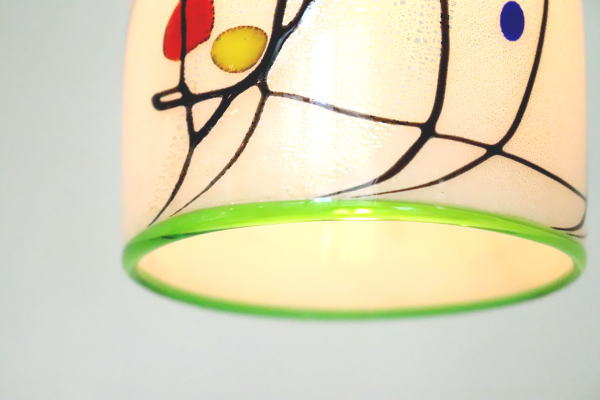 ペンダントライト ダイニング ベネチアングラス イタリア製 bianco01