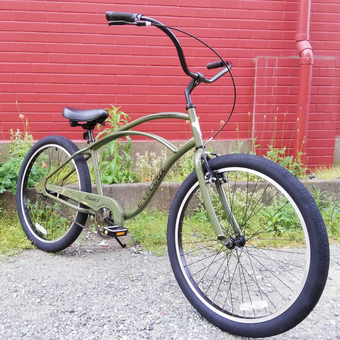 自転車 ELECTRA CRUISER-1 OLIVE エレクトラ ビーチクルーザー 26インチ レインボー おしゃれ 通勤 通学 メンズ レディース  : electra-cruiser1-olive : ラナイマカイ - 通販 - Yahoo!ショッピング