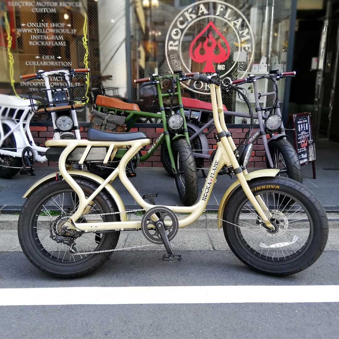 ROCKA FLAME e-bike FUMA メタルゴールド 自転車 電動アシスト Ｅ