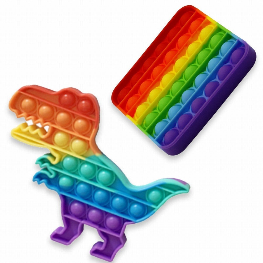 プッシュポップ 2個セット キーボード 正規品 ストレス発散 恐竜 知育