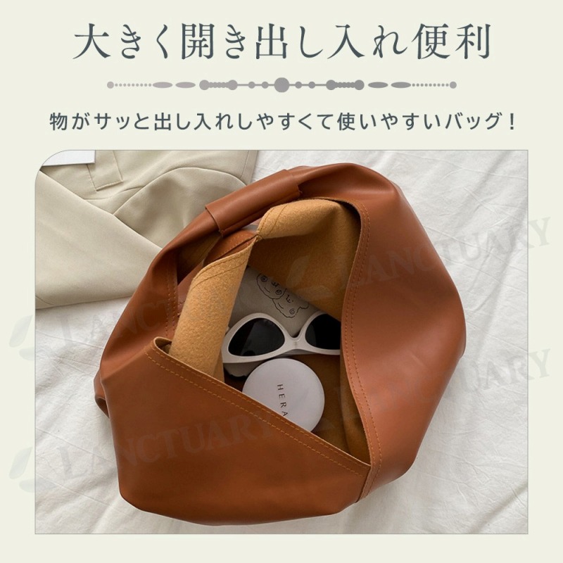 未使用 PLEATS PLEASE トライアングル ハンドバッグ 変形 ブラウン トートバッグ 鞄 トライアングルバッグ レディース バッグ bag