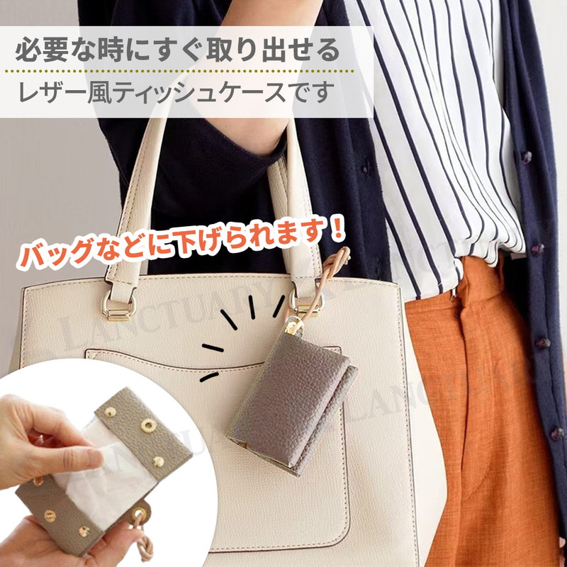 ポケットティッシュケース カラビナ付き 吊り下げ 持ち運び 携帯