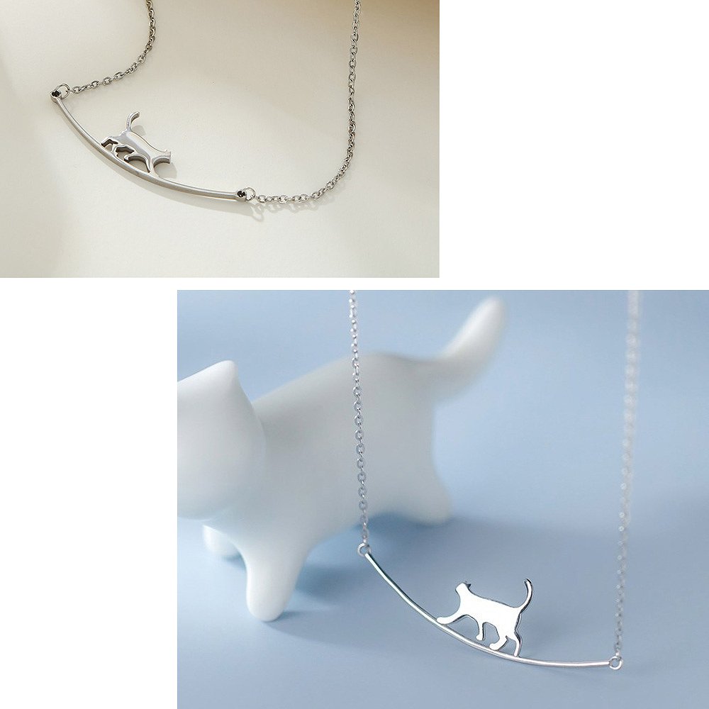 猫 ネックレス アクセサリー ジュエリー おしゃれ シルバー ゴールド