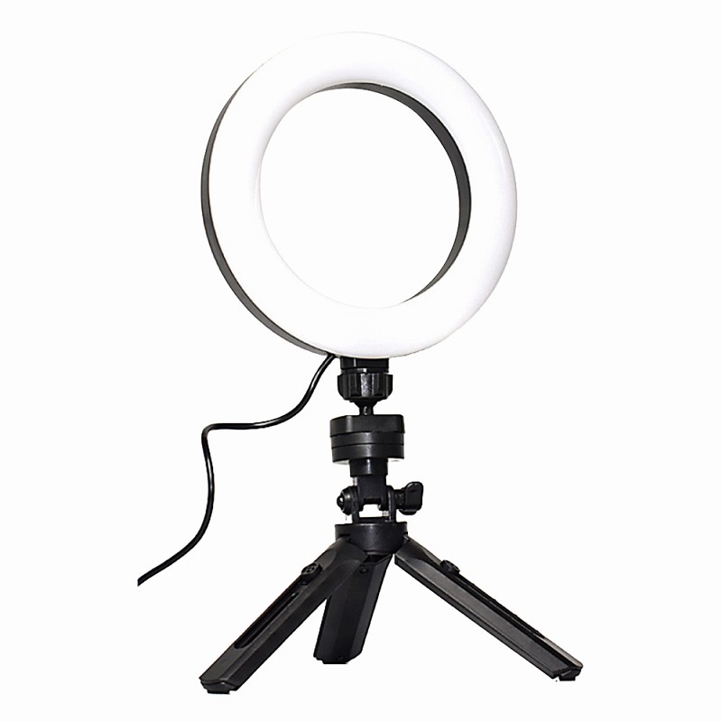 LEDリングライト 三脚スタンド 360度回転 自撮りライト 撮影照明 