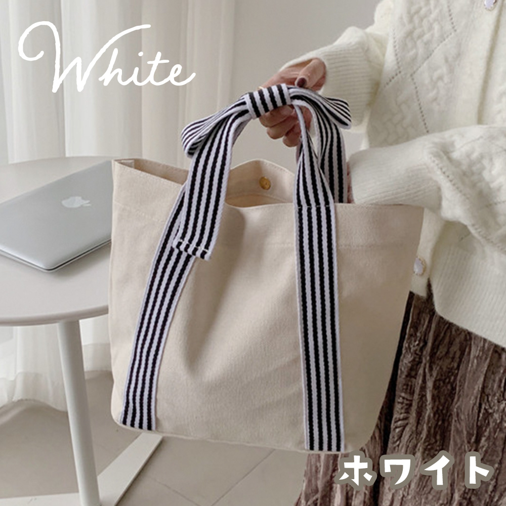 リボン付き黒と白のハンドバッグ リボンフリルショルダーバッグ(ワンサイズ ブラック): グッズ【べべ