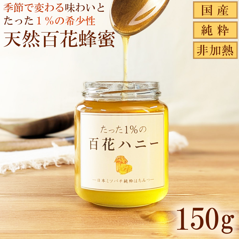 はちみつ 国産 日本みつばち たった1％ 百花ハニー プレゼント 生