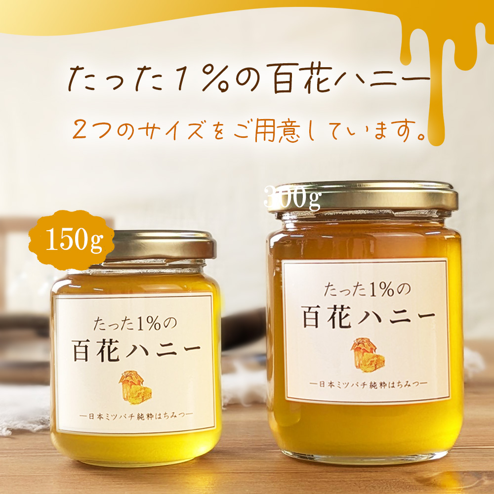 「だいねいちゃん専用」令和７年新蜜　日本みつばちの百花蜜（１年物）550ｇ✕4本 はちみつ 国産 日本みつばち たった1%の 百花ハニー プレゼント 生