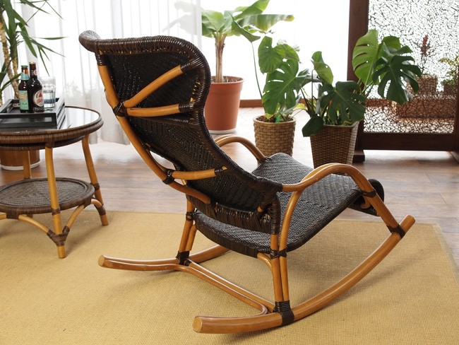 ロッキングチェア 籐の椅子 ラタン おしゃれ 和風 アジアン C100CB
