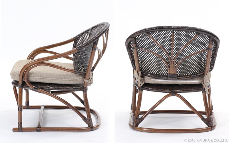 籐の椅子 ラタン パーソナルチェア おしゃれ クッション C123KAZ 爆買