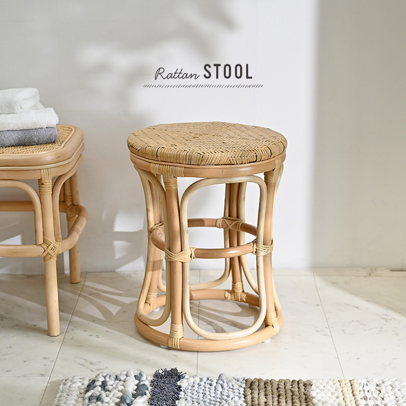 フランスアンティーク木製スツール/腰掛けイス/チェア/籐ラタン(90-45) フランスアンティーク木製スツール/腰掛けイス/チェア/籐ラタン(90-45)