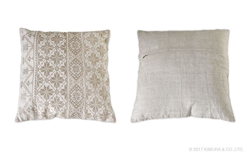 クッション おしゃれ 正方形 45×45 cm角 ファブリック カバー ゴールド