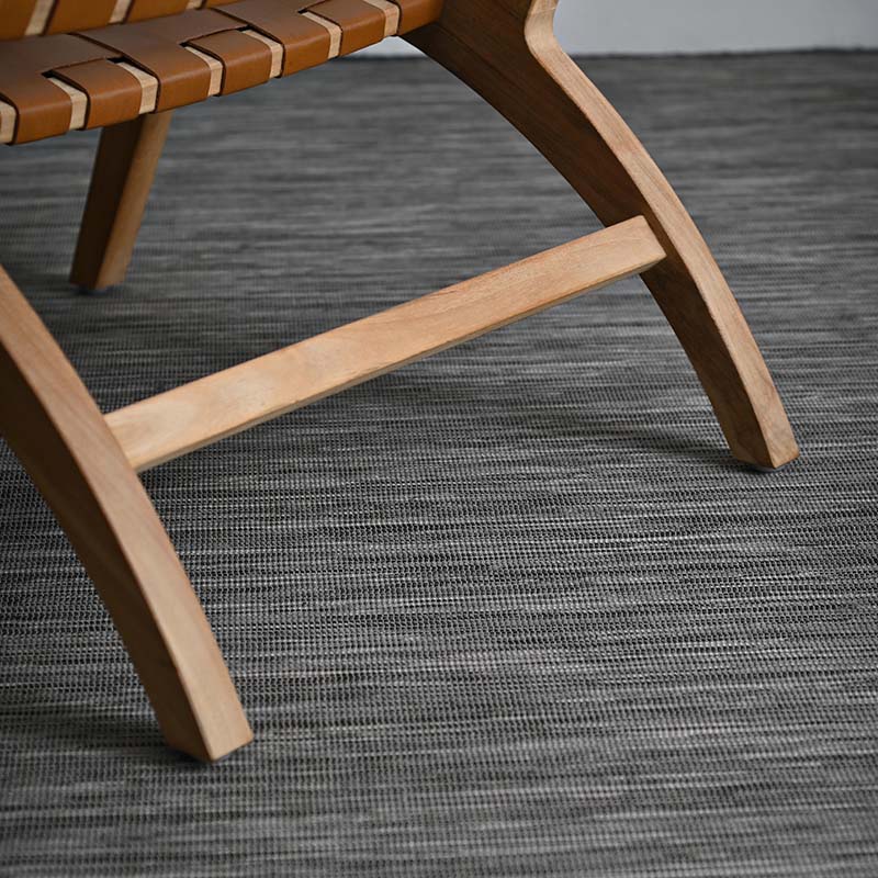 本革 チーク無垢材 ローチェア 木製 レザー ETC132TN : ランド