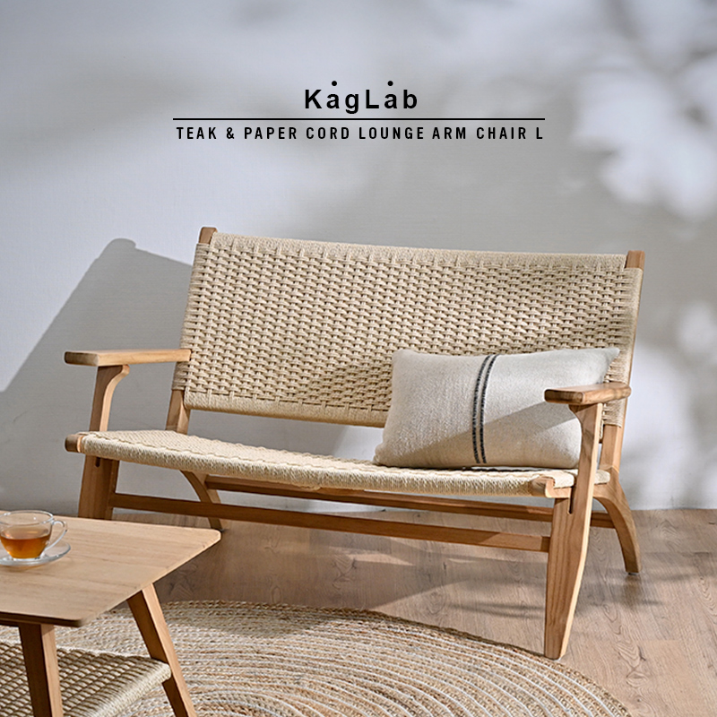 KAGLAB ペーパーコード×チーク材(ソープ仕上げ) ラウンジチェア 楽天市場】ペーパーコード チェア チーク無垢材 ソープ仕上げ 家具 無